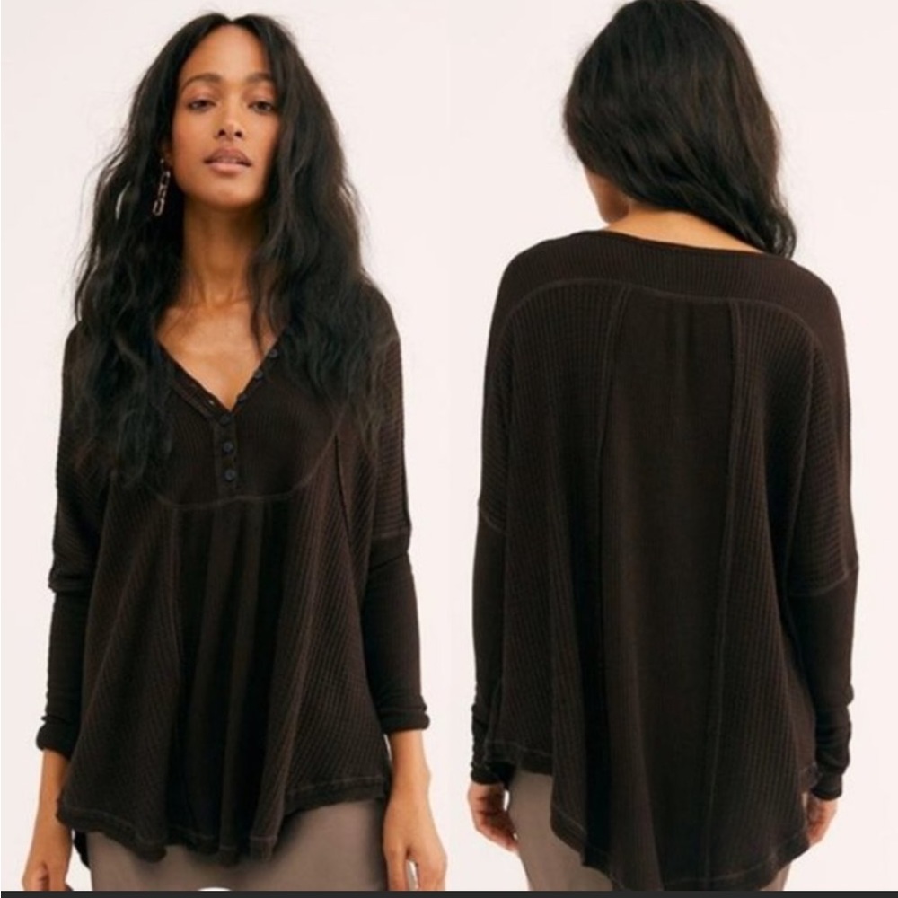 Free People Leo Henley Waffle Tunic